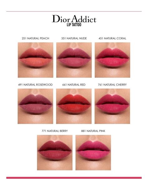 dior lip tattoo swatches.